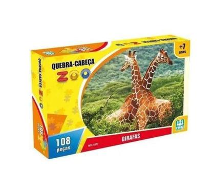 Imagem de Quebra Cabeça Zoo Girafas 108 Peças Nig Brinquedos