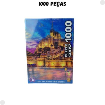 Quebra-Cabeças 1000P Luar em Monte Saint Michel 04570 - Grow