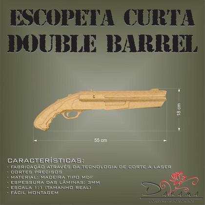 Imagem de Quebra Cabeças 3D Escopeta Curta Cano Duplo Mdf Nat Darama