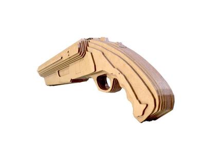 Imagem de Quebra Cabeças 3D Escopeta Curta Cano Duplo Mdf Nat Darama