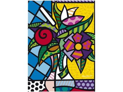 Imagem de Quebra-cabeças 500 Peças Paisagem - Puzzles Adultos Flower Romero Britto