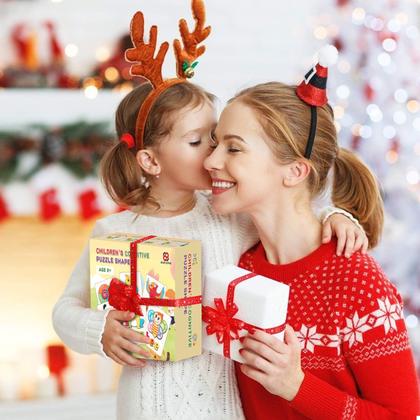 Imagem de Quebra-cabeças de madeira BOZE SUPOD para crianças de 1 a 3 anos (pacote com 6)