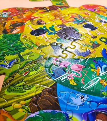 Imagem de Quebra-cabeças GAYISIC Koalas 96 unidades, golfinhos 108 unidades, tartarugas 136 unidades e crocodilo 154 unidades