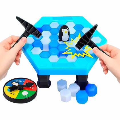 Imagem de Quebra Gelo Infantil Com Pinguim Brinquedo Jogo Clássico De Mesa Para Diversão - Art Brink