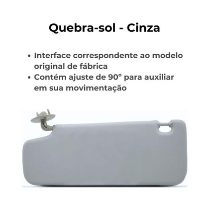 Imagem de Quebra-sol cinza direito Onix / Prisma / Cobalt / Spin - 2012 a 2019 / Montana 2015 a 2020 - Com espelho