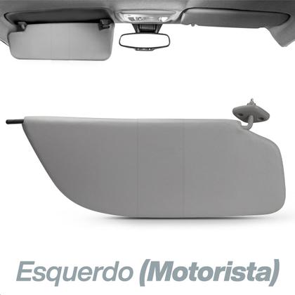 Imagem de Quebra Sol F250 F350 F4000 1998 1999 00 01 02 03 04 05 06 07 08 09 10 11 Cinza Espelho Bolsa Lado Direito