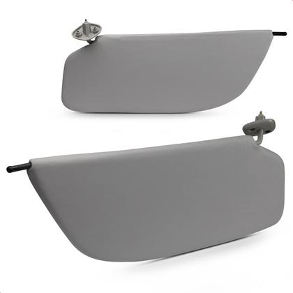 Imagem de Quebra Sol F250 F350 F4000 1998 1999 00 01 02 03 04 05 06 07 08 09 10 11 Cinza Espelho Bolsa Lado Direito