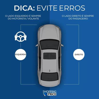 Imagem de Quebra Sol Kadett Ipanema 89 a 98 Chevette Marajó Chevy 83 a 98 Cinza Espelho Simples Lado Esquerdo
