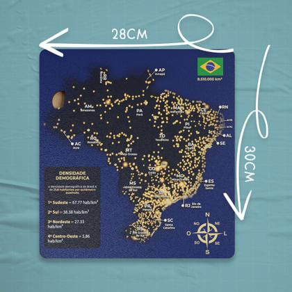 Imagem de QuebraCabeça em MDF Mapa do Brasil Mapas Temáticos para Aprender Brincando