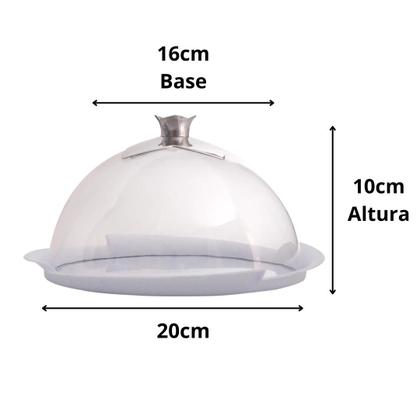 Imagem de Queijeira Acrílica Giulietta Cromada QJ825 - Delta Útil