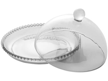 Imagem de Queijeira Cristal Transparente Pearl Luxo 20x12 Wolff