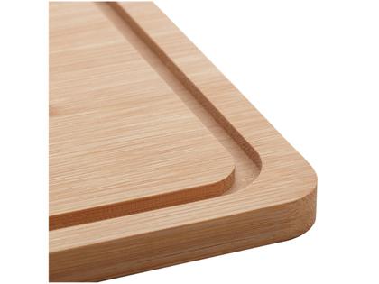 Imagem de Queijeira de Bambu com Tampa de Plástico Prato Porta Frios Retangular Lyor 24x18x7cm