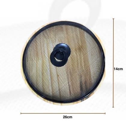 Imagem de Queijeira De Conservação em Madeira Com Tela De Proteção preta com Base