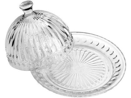 Imagem de Queijeira de Cristal com Tampa Empire 20cm 7404 - Lyor