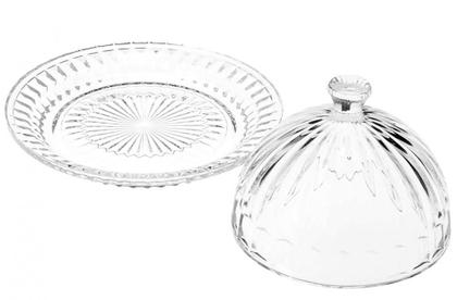 Imagem de Queijeira De Cristal Com Tampa Renaissace 20 Cm - Lyor