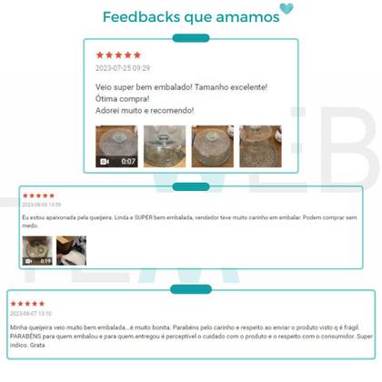 Imagem de Queijeira de Vidro Petit Poá Vitazza: Para Porta Queijo, Organização e Decoração Cozinha, Geladeira, Casa, Mesa Posta, Café da Manhã