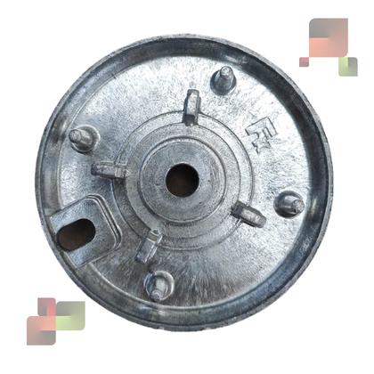 Imagem de Queimador Difusor da Boca Pequena Semi Rapido para Cooktop Fogao Brastemp W10524931 Original Sem Aba Prateado 4 Pinos