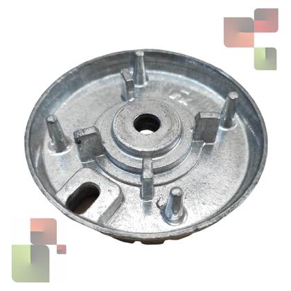 Imagem de Queimador Difusor da Boca Pequena Semi Rapido para Cooktop Fogao Brastemp W10524931 Original Sem Aba Prateado 4 Pinos