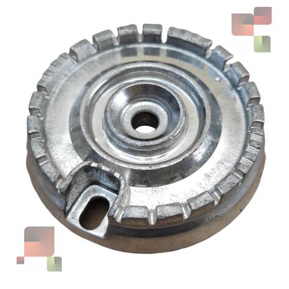 Imagem de Queimador Difusor da Boca Pequena Semi Rapido para Cooktop Fogao Brastemp W10524931 Original Sem Aba Prateado 4 Pinos