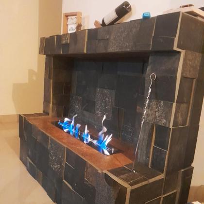 Imagem de Queimador Ecológico Lareira A Álcool Ou Etanol 1 metro Inox