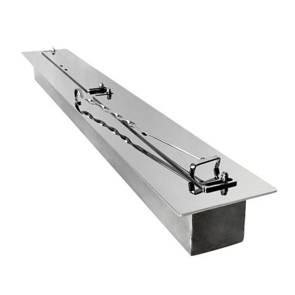 Imagem de Queimador Ecológico Lareira A Álcool Ou Etanol 1 metro Inox