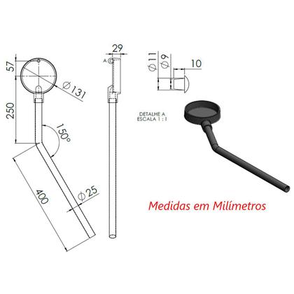 Imagem de Queimador Palmatoria Longo Esquerdo de Fogão Industrial 13cm