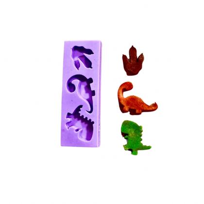 Imagem de R114 Molde de silicone dinossauro resina decorar artesanato