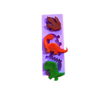 Imagem de R114 Molde de silicone dinossauro resina decorar artesanato