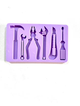 Imagem de R460 Molde de silicone chaveiro dia dos pais resina e decorar