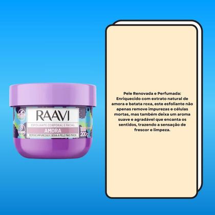 Imagem de Raavi Creme Esfoliante Corporal e Facial Amora 200g