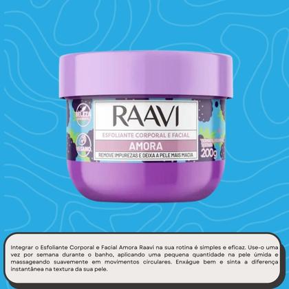 Imagem de Raavi Creme Esfoliante Corporal e Facial Amora 200g