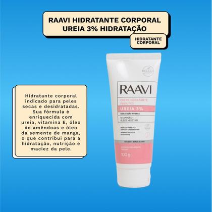 Imagem de Raavi Creme Hidratante Para Pés Ureia 3% 100g