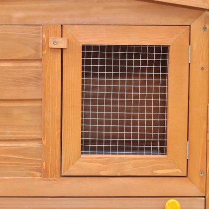 Imagem de Rabbit Hutch vidaXL grande de madeira com 2 pistas para coelhos