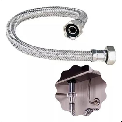 Imagem de Rabicho Engate Mangueira Trançado Aço Inox Flexível 50cm - La Bella Griffee