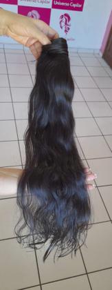Imagem de Rabo de cavalo cabelo humano liso ondulado 60cm/150g