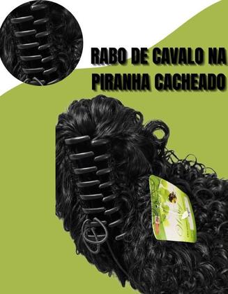 Imagem de Rabo De Cavalo Cacheado Na Presilha 50 Cm Fixo 100 Orgânico