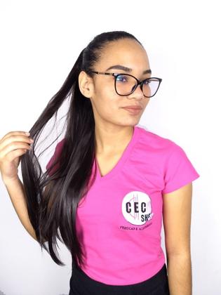 Imagem de Rabo De Cavalo Com Fita Liso Castanho Chocolate 8 Fibra.