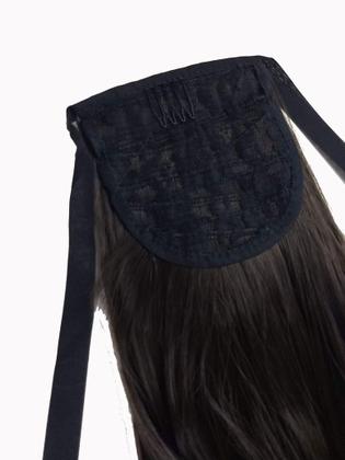 Imagem de Rabo De Cavalo Com Fita Liso Castanho Chocolate 8 Fibra.