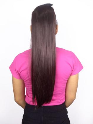 Imagem de Rabo De Cavalo Com Fita Liso Castanho Claro 4 Fibra Futura