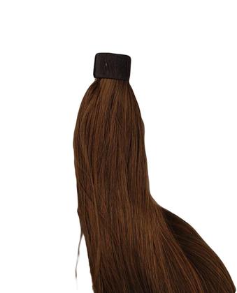 Imagem de Rabo De Cavalo Com Xuxa Liso 60Cm Fibra Orgânica Loiro Mel