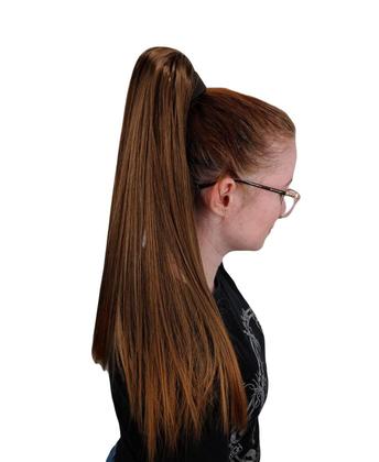 Imagem de Rabo De Cavalo Com Xuxa Liso 60Cm Fibra Orgânica Loiro Mel