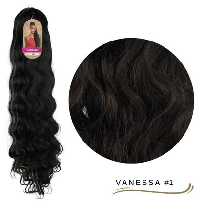 Imagem de Rabo de Cavalo Ser Mulher 70 cm Ondulado Vanessa Cabelo Bio Vegetal Modelo Body Wave Fibra Futura