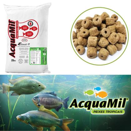 Imagem de Ração acquamil standard furadinha pesca 10kg
