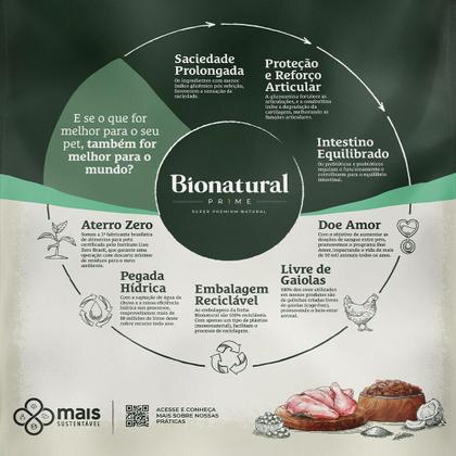 Imagem de Ração Bionatural Prime Cães de Raças Pequenas Castrados ou Light Sabor Frango 10,1 kg