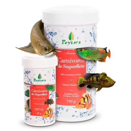 Imagem de Ração de peixe POYTARA CARNIVOROS DE SUPERFICIE 800G