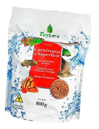 Imagem de Ração de peixe POYTARA CARNIVOROS DE SUPERFICIE 800G