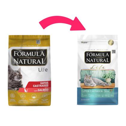 Imagem de Ração Fórmula Natural Fresh Meat Gatos Adultos Castrados  Salmão  15kg