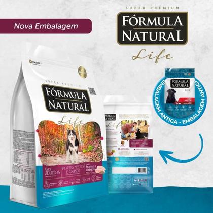 Imagem de Ração Fórmula Natural Life para Cães Adultos de Raças Médias e Grandes 15 kg