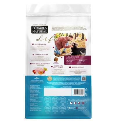 Imagem de Ração Fórmula Natural Life para Cães Adultos de Raças Médias e Grandes 15 kg