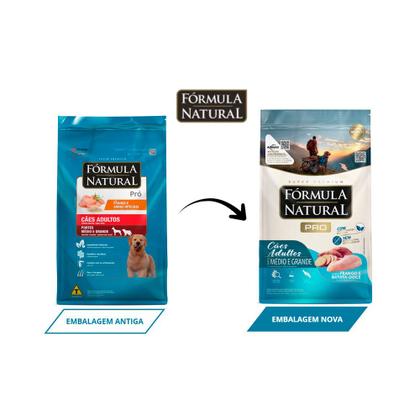 Imagem de Ração Fórmula Natural Pró Cães Adultos Porte Médio e Grande Sabor Frango e Batata Doce 15kg